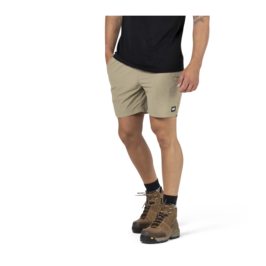 Caterpillar Nylon Philippines - Mens Work Shorts - Khaki 04369WHZR